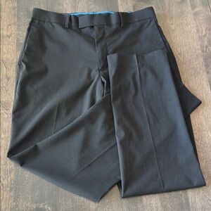 Axist Black Dress Pants 32 32 Flat Front Men's Poly Viscose Spandex